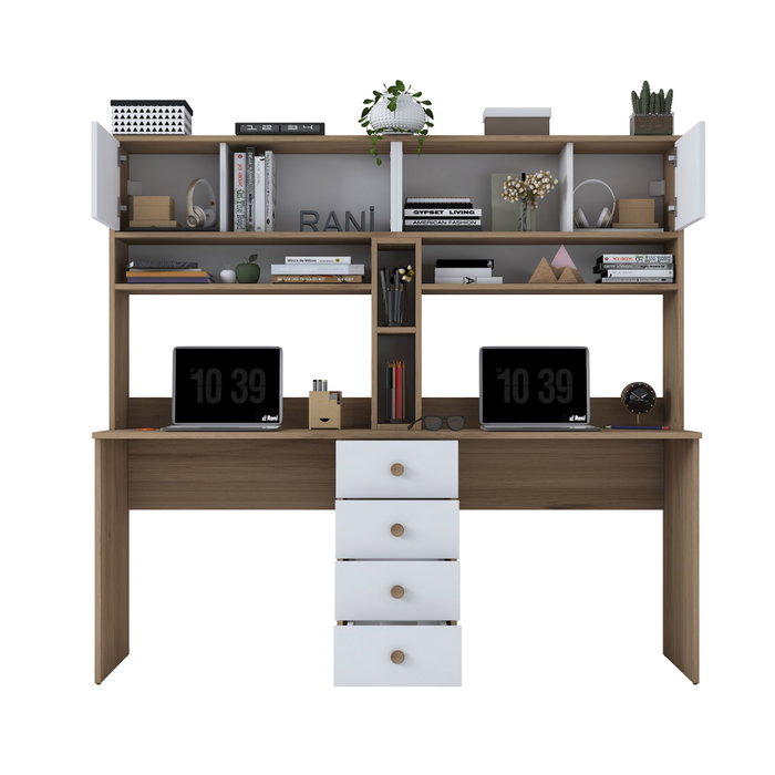 Hanah Home Escritorio de Estudio HA130 - 4017 Nogal y Blanco